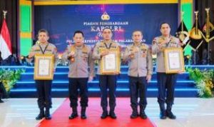 Polda Jatim meraih tiga penghargaan dalam Rakernis SDM Polri Tahun Anggaran 2025 di Aula Bareskrim Polri, Jakarta Selatan.