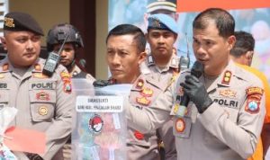 Konferensi pers yang digelar Polres Probolinggo Kota.