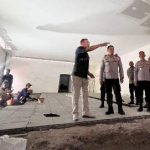 Kapolresta Banyuwangi, Kombes Pol. Rama Samtama Putra melakukan inspeksi langsung terhadap perkembangan pembangunan Gudang Satuan Pelayanan Pemenuhan Gizi di Kecamatan Blimbingsari.