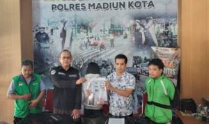 Konferensi pers dari Polres Madiun Kota.