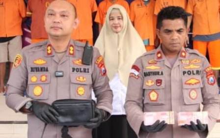 Konferensi pers yang digelar oleh Polres Sumenep.