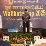 Wakil Wali Kota Kediri, Qowimuddin Thoha, secara resmi membuka Open Turnamen Catur Nasional Walikota Cup 2025.