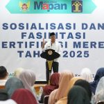 Wakil Wali Kota Kediri, Qowimuddin, resmi membuka acara Sosialisasi dan Fasilitasi Sertifikasi Merek Tahun 2025 di Ruang Joyoboyo, Balai Kota Kediri.