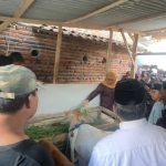 Gubernur Jatim Khofifah Indar Parawansa menyerahkan dua pasang sapi kepada Nanda dan keluarganya.