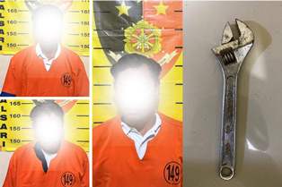 Pelaku yang diamankan polisi.