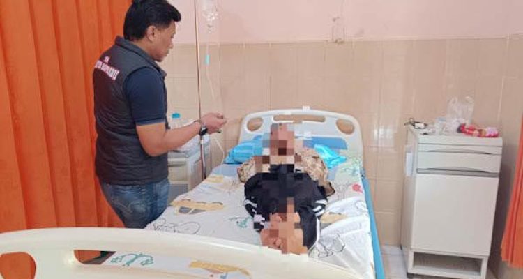 Korban yang sedang dirawat intensif di fasilitas kesehatan terdekat. (Foto: Polres Blitar)