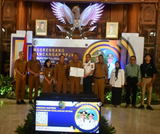 Pemkab Tulungagung, melalui Bappeda, menyelenggarakan Musrenbang Rancangan RPJMD untuk periode 2025-2029 di Pendopo Kongas Arum Kusumaning Bongso.
