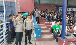 Pengamanan oleh Polres Kediri Kota.