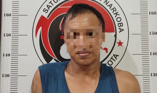 Pelaku yang berhasil diamankan oleh Polres Kediri Kota.