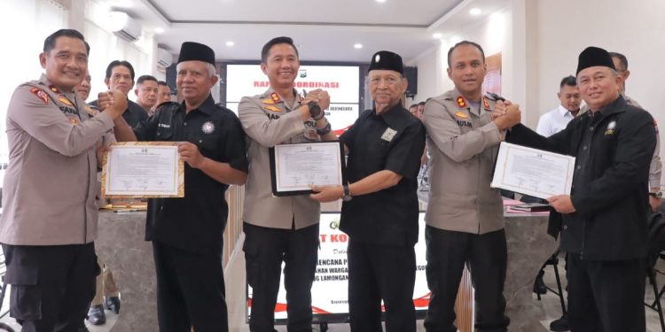 Pertemuan unsur PSHT dan ketiga Polres di Pantura Jatim.