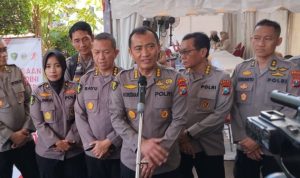 Konferensi pers yang digelar oleh Polda Jatim.