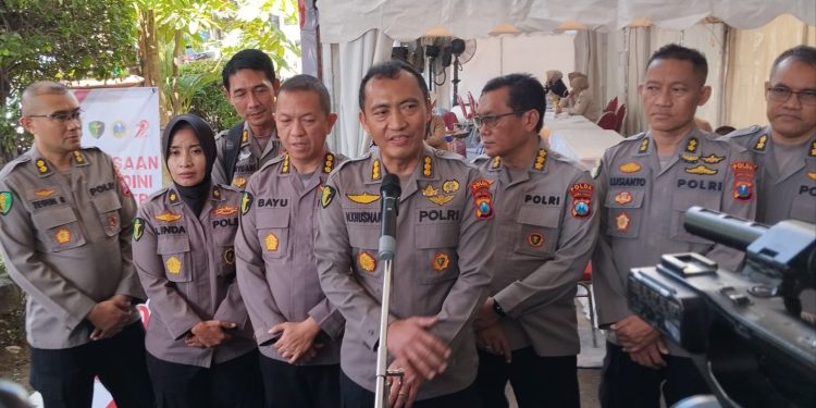 Konferensi pers yang digelar oleh Polda Jatim.