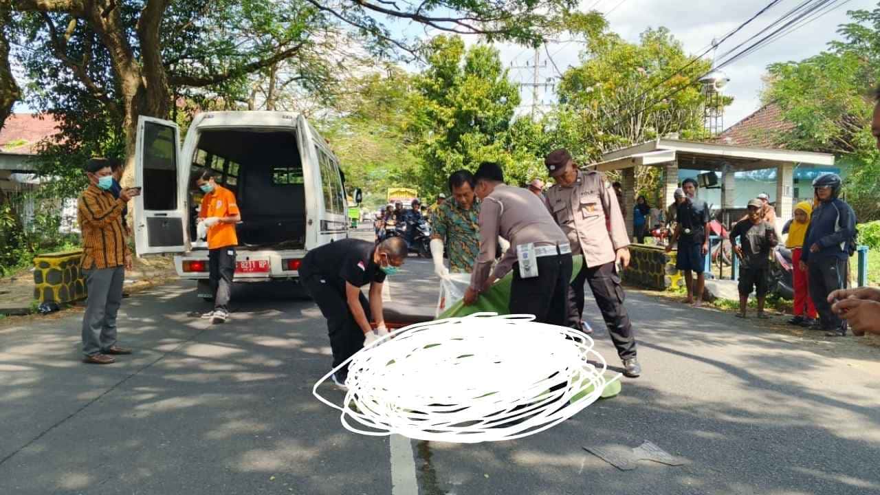 Tempat kejadian perkara di Jalan Ki Mangunsarkoro Tulungagung, pada Kamis (12/6/2025). (Foto: Puguh Didik Supriyanto/serayunusantara.com)