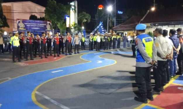 Polres Kediri Kota mengadakan Apel Siaga Cipta Kondisi.
