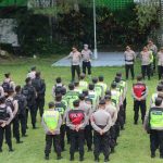 Apel yang digelar oleh Polres Blitar Kota.