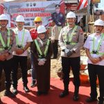 Groundbreaking pembangunan Pospol Setia Sarangan di kawasan wisata Telaga Sarangan, Kabupaten Magetan.