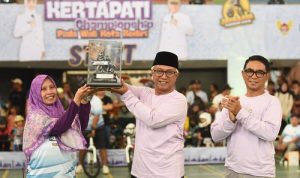 Wakil Wali Kota Kediri, Qowimuddin, secara resmi membuka ajang Bhumi Panji Kertapati Volume 3.0 Pushbike Championship Piala Wali Kota Kediri di GOR Jayabaya. (Foto: Pemkot Kediri)