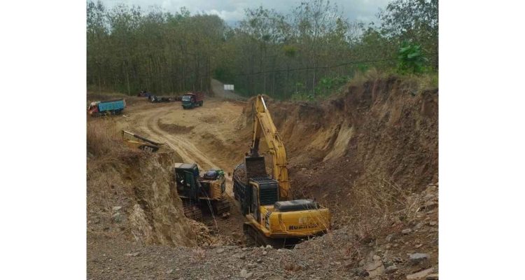 Titik tambang dari CV Kironggo Bangkit Jaya di Desa Sumberagung, Kecamatan Rejotangan, Kabupaten Tulungagung, Jawa Timur. (Dok. LKHN)