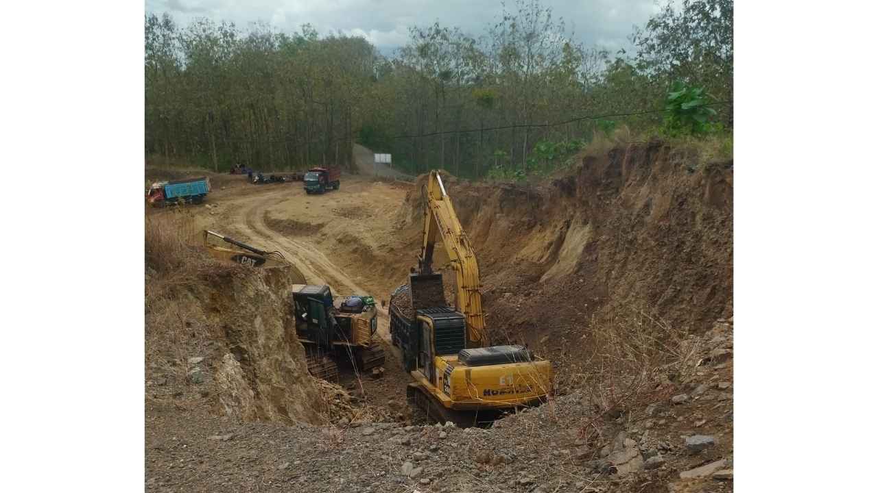Titik tambang dari CV Kironggo Bangkit Jaya di Desa Sumberagung, Kecamatan Rejotangan, Kabupaten Tulungagung, Jawa Timur. (Dok. LKHN)