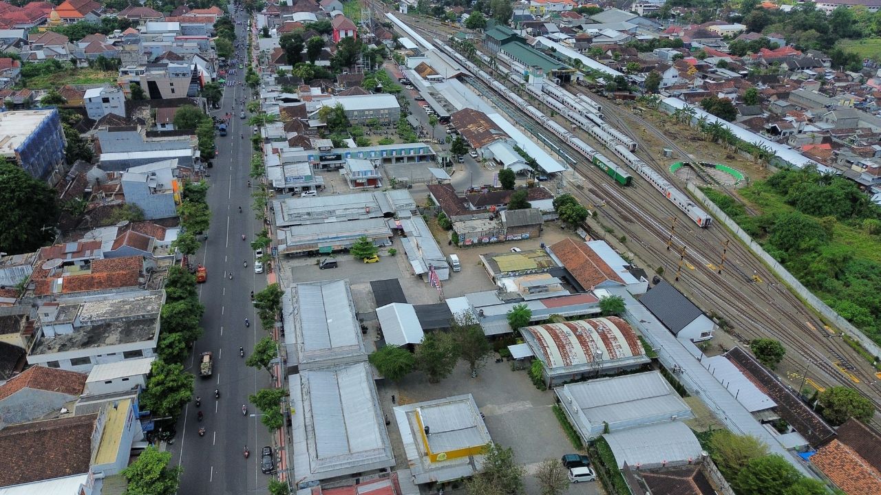 Aset KAI Daop 7 Madiun di Jalan Mastrip, Kota Blitar.