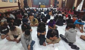 143 orang diamankan, mayoritas remaja & terpengaruh miras/narkoba. (Foto: Ist)