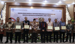 Konsolidasi Daerah Tentang Pengawasan Penggunaan Bahasa Indonesia, di BBPMP Provinsi Jatim.