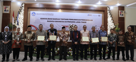 Konsolidasi Daerah Tentang Pengawasan Penggunaan Bahasa Indonesia, di BBPMP Provinsi Jatim.