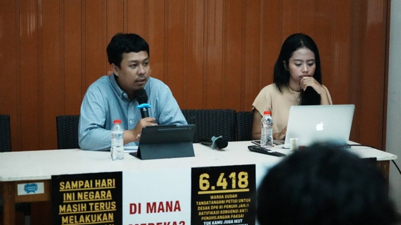 Rilis pers yang digelar oleh KontraS pada Jumat, 12 September 2025.